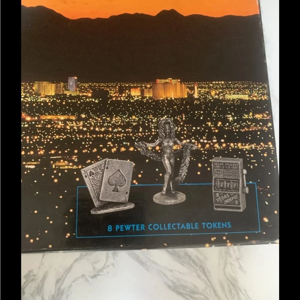 Monopoly Las Vegas Edition 1997 Complete Show Girl Pewter Tokens VTG